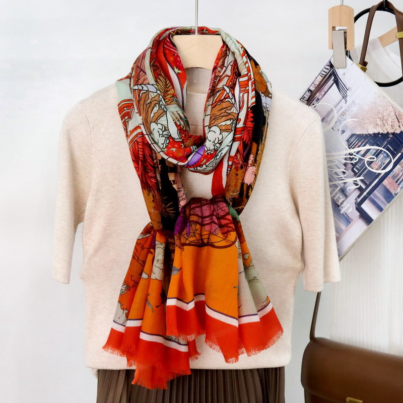 شالات كشمير حمراء طويلة بشراشي - مراجعة Winter Clothing Hong Kong وسعره
